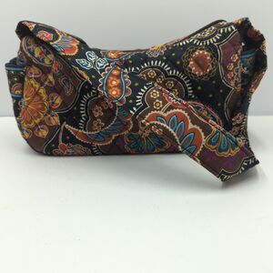 Vera Bradley Dark Brown and Black Floral Handbag Small Purse Shoulder Bag Y2K